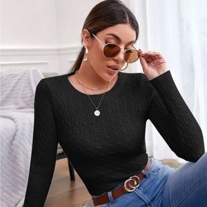 SHEIN Cable Knit Sweater